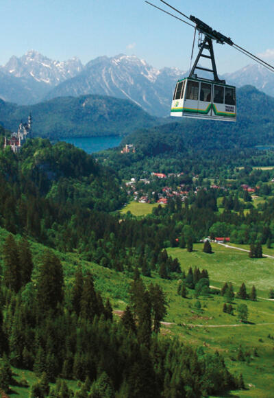 Aufstieg mit der Tegelbergbahn