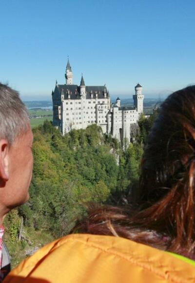 Blick von der Marienbrücke auf Schloss Neuschwanstein
