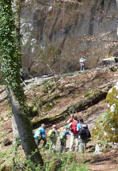 Altmühltal - Kletterfelsen bei Brug Prunn nähe Riedenburg