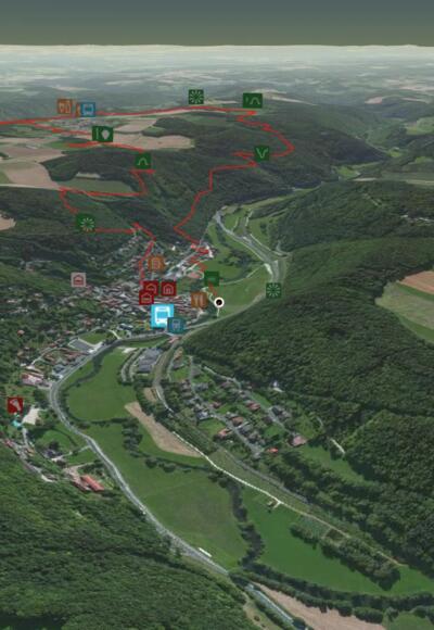 Wanderung in der Fränkischen Schweiz: Wiesenttal-Trail Ostschleife Muggendorf-Engelhardsberg