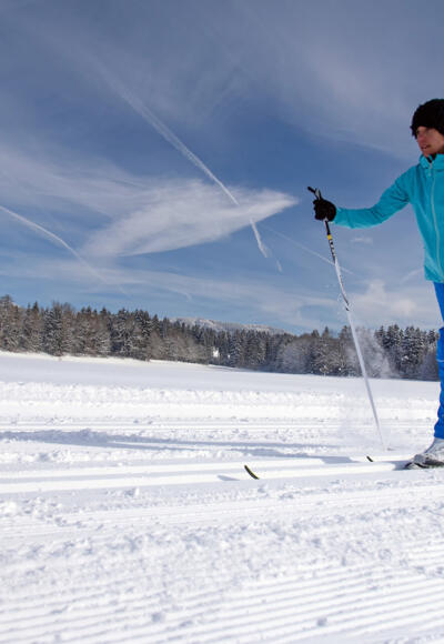 Klassik-Training auf der Gschwendloipe nahe Biesenweiher