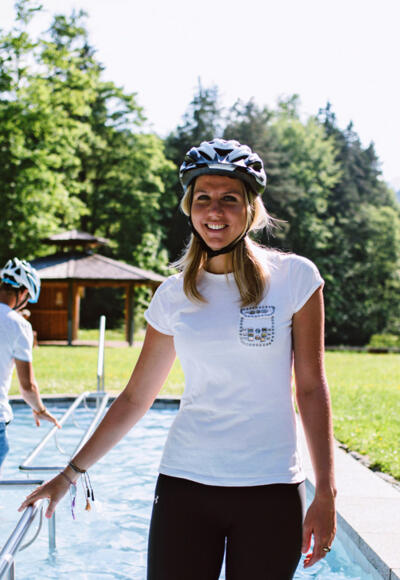 Kneippen auf der Radtour