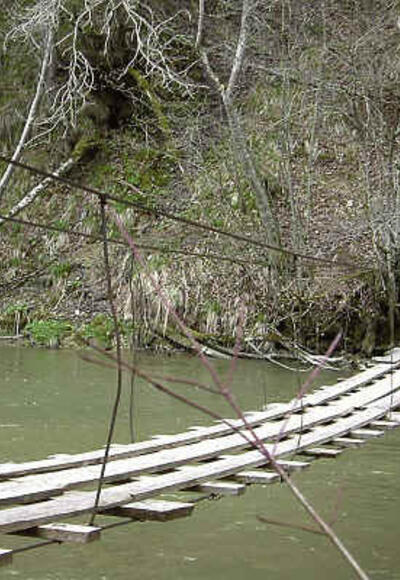Hängesteg über die Wertach