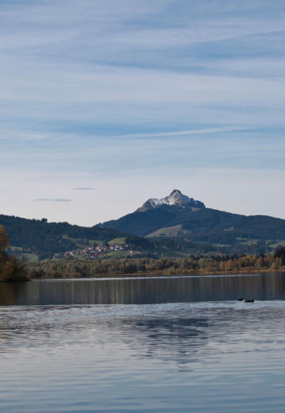 Blick zum Grünten, dem Wächter des Allgäus