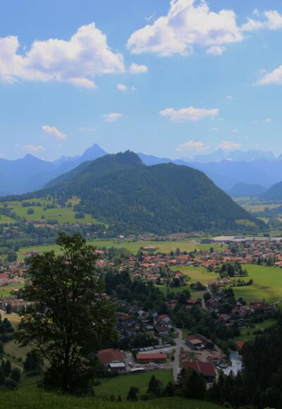 Blick auf das Pfrontener Tal vom Edelsberg