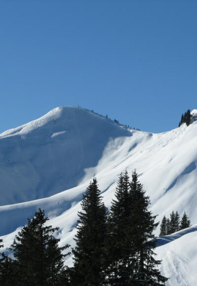 Riedberger Horn, 1786 m, mit (rechts) Nordgipfel, 1754 m