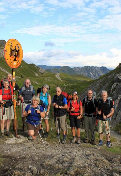 Grenzübergang nach Österreich am Mädelejoch