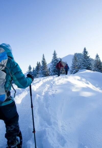 Schneeschuhwandern in der Alpenregion