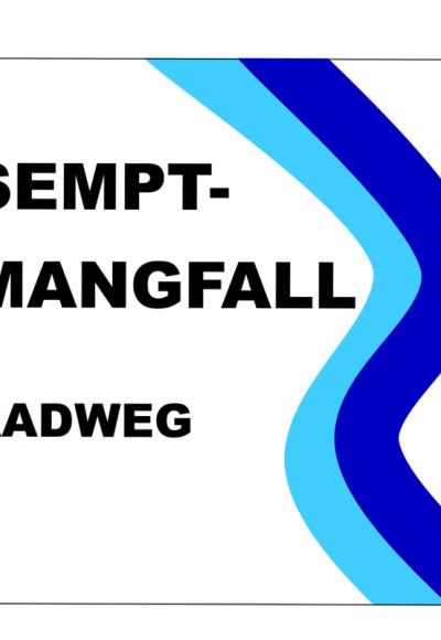 Wegkennzeichen Sempt Mangfall Radweg