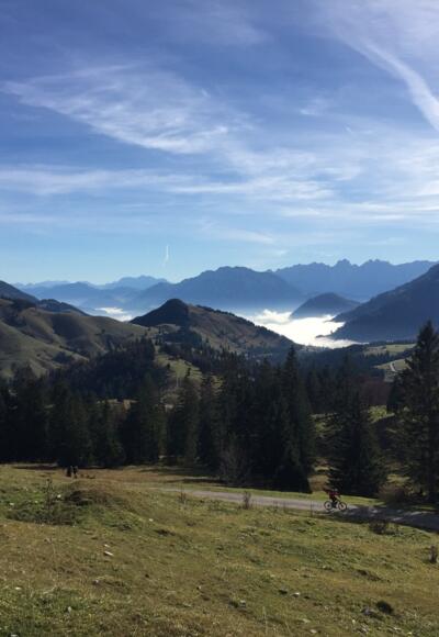 Erster Blick auf Inntal und Kaiser