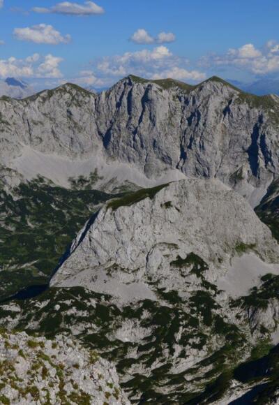 Blick auf Tagweide, über Hochkarfelderköpfe zum Edelweißkogel