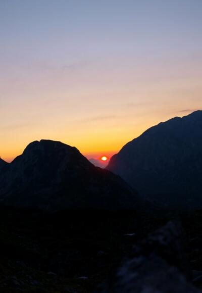 Sonnenaufgang Nähe Laufener Hütte