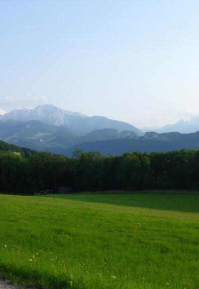 Blick auf Hoher Göll und Watzmann