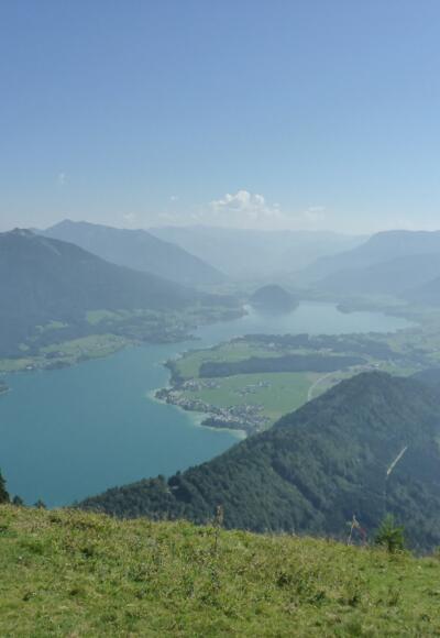 Blick vom Zwölferhorn auf den Wolfgangsee