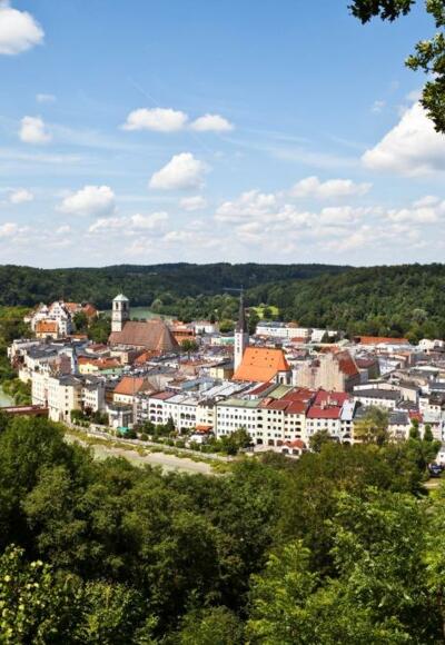 Blick auf Wasserburg am Inn