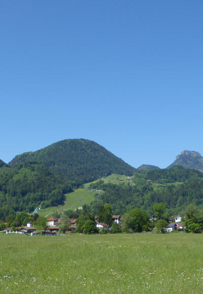 Ortsansicht Oberaudorf im Sommer