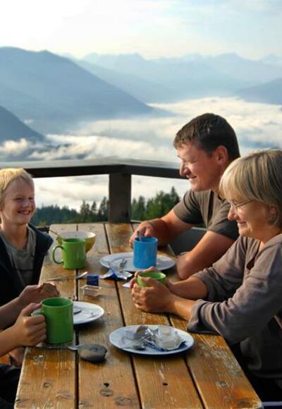 Frühstück auf der Bayreuther Hütte