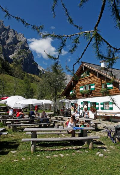 Blick auf die Mitterfeldalm