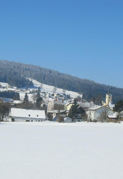 Sandl im Winter mit Viehberg