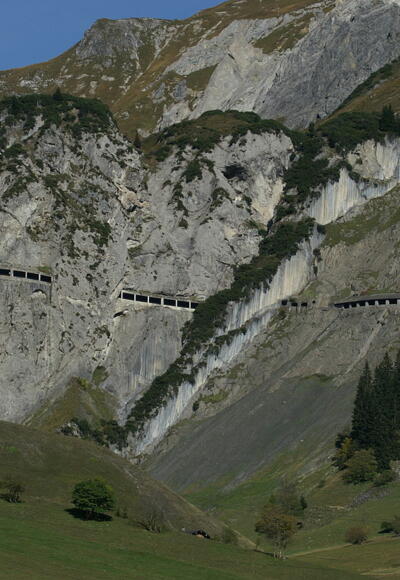 Flexenpassstraße, Galerien