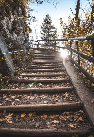Kaiseraufstieg ins Kaisertal im Herbst