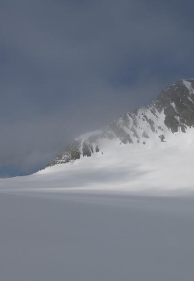 Gurgler Eisjoch im Blick, rechts der Bankkogel