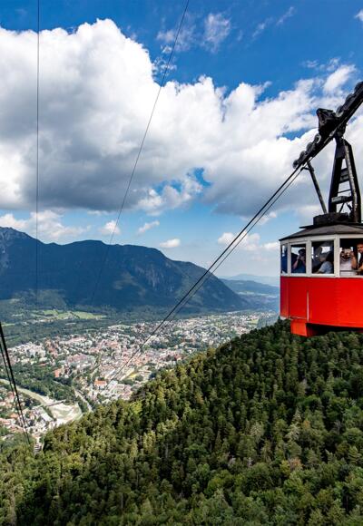 Auffahrt mit der Predigtstuhlbahn