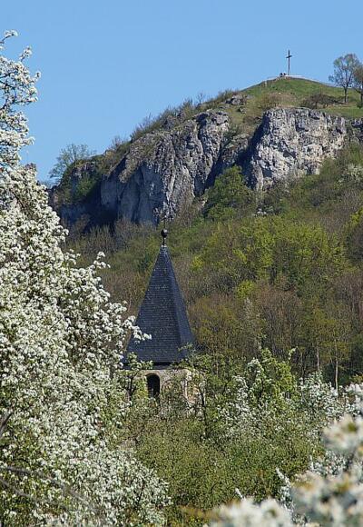 Blick zum Walberla im Frühling