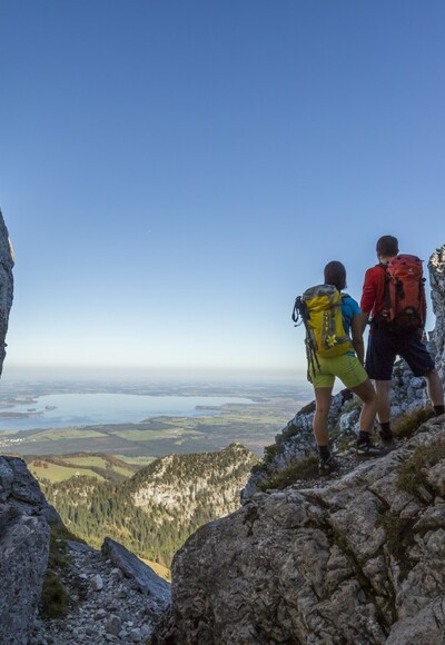 Blick von der Kampenwand auf den Chiemsee