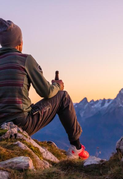 Am Vorabend den letzten Sonnenuntergang genießen.