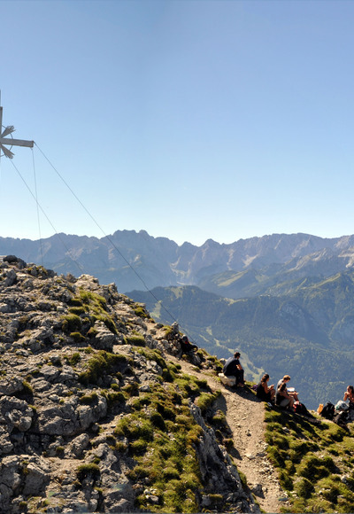Panorama über den Gipfel hinweg