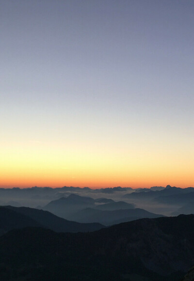 Sonnenaufgang an der Weilheimer Hütte