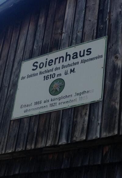 Oberes Soiernhaus Plakette