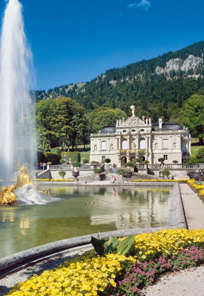Wanderung - Durchs Graswangtal zum Königsschloss - Schlossgarten Linderhof