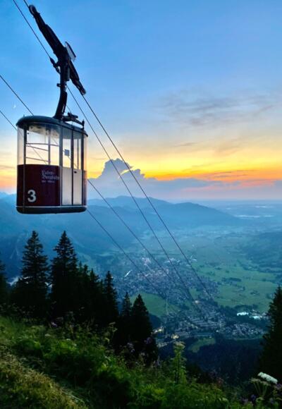 Laber-Bergbahn am Abend
