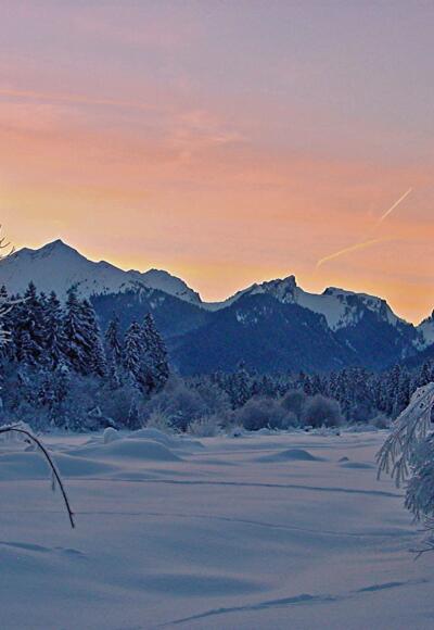 Winterwanderung Sonnenweg - Blick auf den Scheinberg