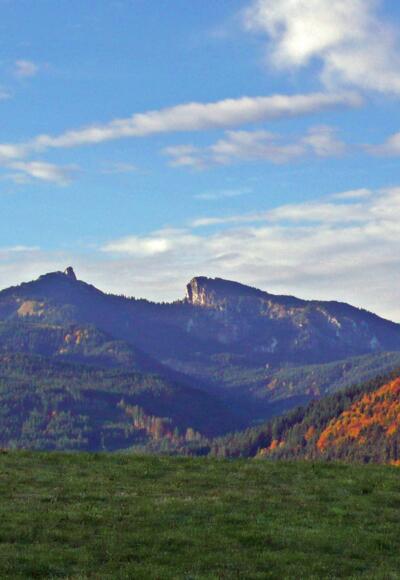 Radtour Kammerlrunde - Blick auf Teufestättkopf und Laubeneck