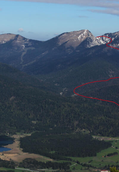 Ungefährer Zustieg von der Soierngruppe aus gesehen