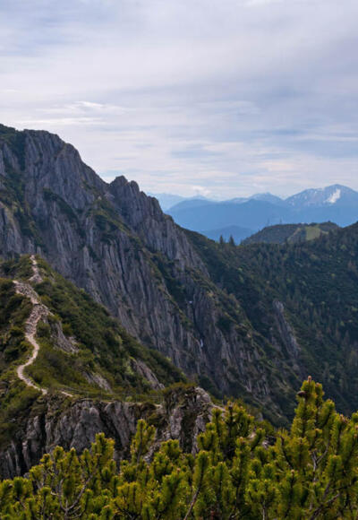 Bergtour - Heimgarten über die Käseralm - Blick vom Heimgarten auf den Herzogstand