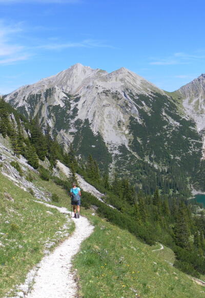 Gumpenkarspitze und Krapfenkarspitze über den Soiernseen