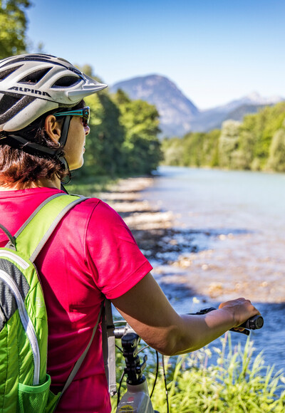 Radfahren an der Salzach
