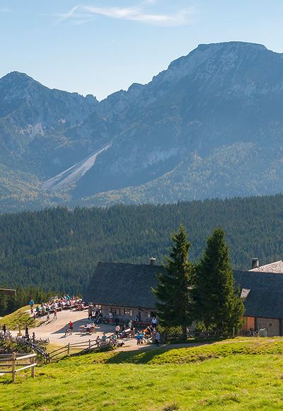 Die Almhütte Schlegelmulde am Predigtstuhl