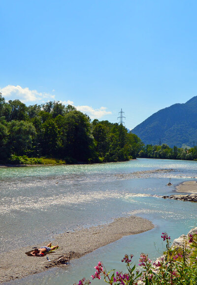 An der Saalach entlang