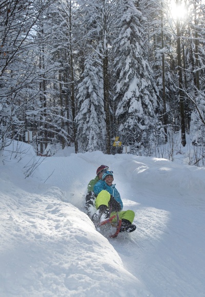 Rodelspaß an der Naturrodelbahn in Adlgaß/Inzell