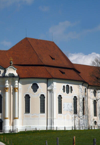 Die Wieskirche südlich von Steingaden.
