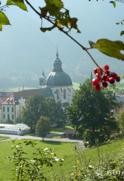 Fernwanderweg - Meditationsweg, 6. Etappe - Blick auf Kloster Ettal