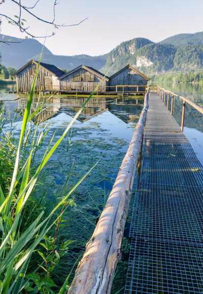 Wanderung - Loisach-Rundweg - Bootshäuser am Kochelsee