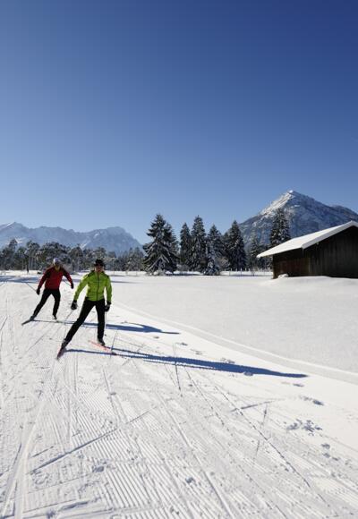 Langlaufen im ZugspitzLand - Große Runde im Loisachtal