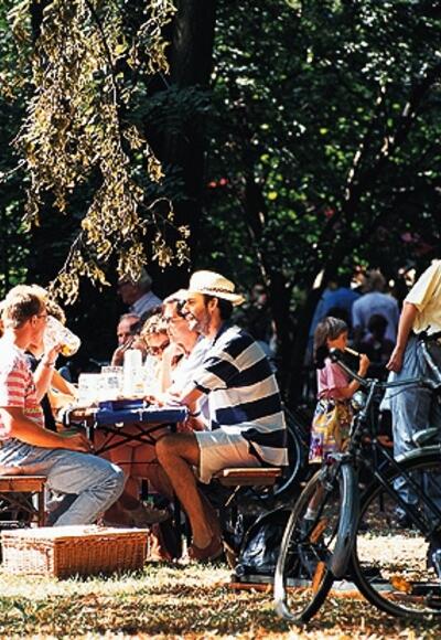 Rast im Biergarten
