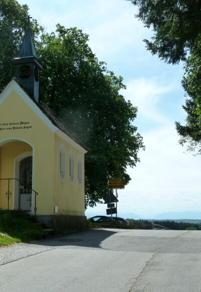 Zur Flimmerkapelle von Kleindingharting starker Anstieg.